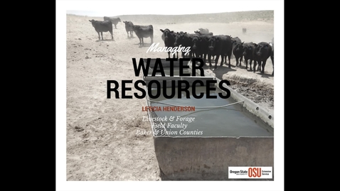Thumbnail for entry Managing Water Resources