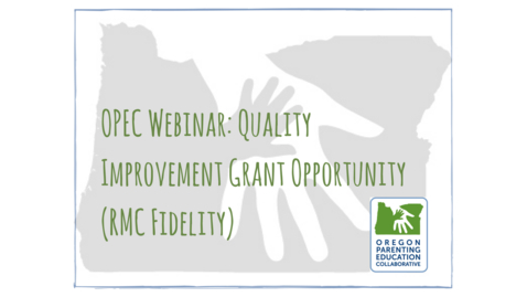 Thumbnail for entry OPEC Webinar: Quality Improvement Grant Opportunity (RMC Fidelity) [December 19, 2017]