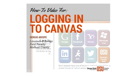 Thumbnail for Logging Into Canvas