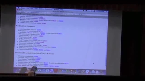 Thumbnail for BB 450 Lecture for October 30, 2009