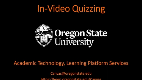 Thumbnail for entry In-Video Quizzing