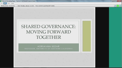 Thumbnail for entry Shared Governance by Adrianna Kezar