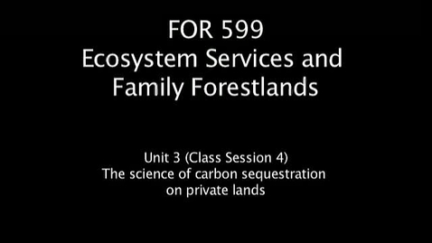 Thumbnail for FOR 599: Ecosystem Services and Family Forestlands