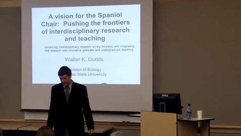 Thumbnail for Dr. Walter Dodds, UDP in Biology, KSU