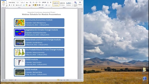 Thumbnail for entry Climate Change and Vegetation Module - February 22, 2011