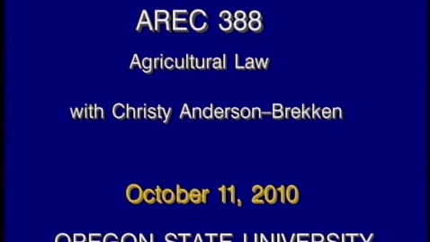 Thumbnail for entry AREC 388 Fall 2010 - Lecture 05