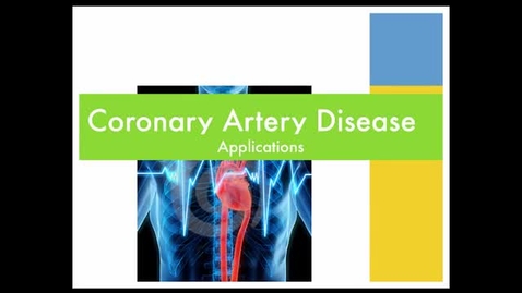 Thumbnail for entry Coronary artery disease - applications