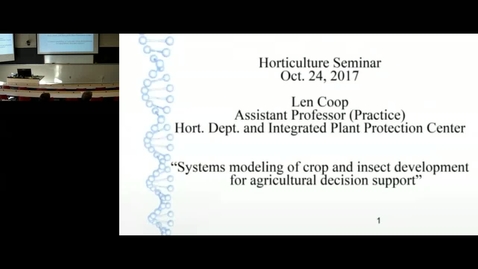 Thumbnail for entry Systems modeling of crop and insect development for agricultural decision support by Len Coop