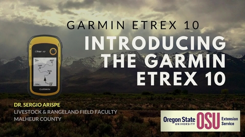 Thumbnail for entry Garmin eTrex 10 Basics