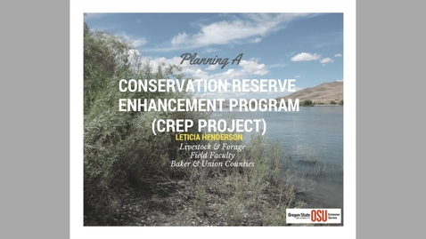 Thumbnail for Planning A CREP Project