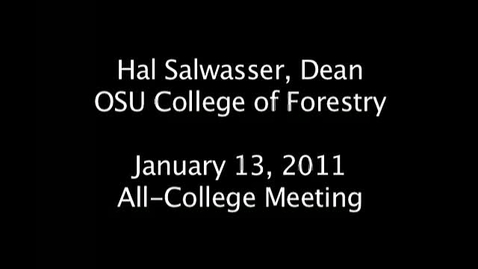 Thumbnail for entry OSU College of Forestry All-College Meeting