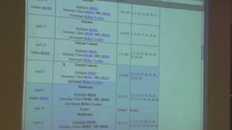 Thumbnail for BB 350 Lecture for April 17, 2009