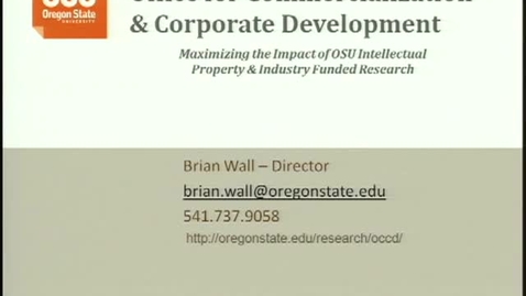 Thumbnail for Research Faculty and Staff Orientation Part 5 Commercializat