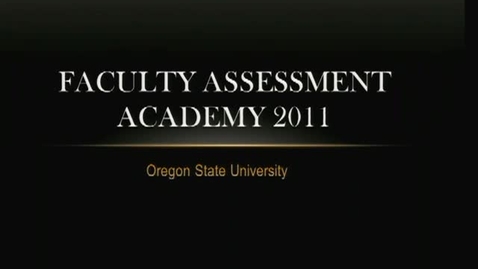 Thumbnail for Fac Assessment Academy 2011 09 Mark Hoffman