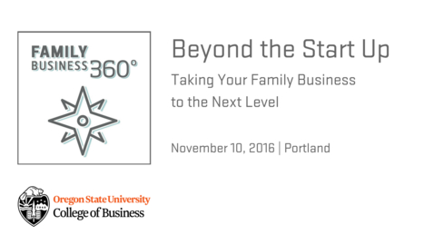 Thumbnail for entry Beyond the Start Up: Taking your Family Business to the Next Level