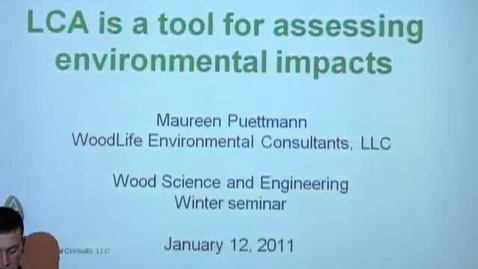 Thumbnail for entry Renewable Materials 2011 Seminar Series