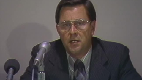 Thumbnail for Lynn Snyder and Dave Kragthorpe press conference on improvements to Parker Stadium; Jim Wilson interview on sonic testing of wood, May 1986