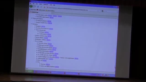 Thumbnail for BB 450 Lecture for November 4, 2009