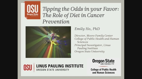 Thumbnail for entry Tipping the Odds in Your Favor: The Role of Diet in Cancer Prevention