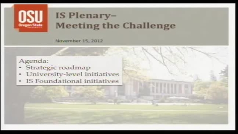 Thumbnail for entry IS Plenary Meeting - November 2012