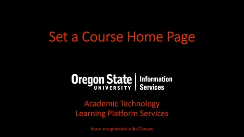 Thumbnail for Set a Course Home Page