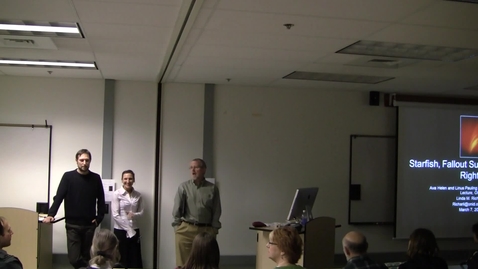 Thumbnail for &quot;Starfish, Fallout Suits and Human Rights,&quot; lecture by Linda Richards, March 7, 2012