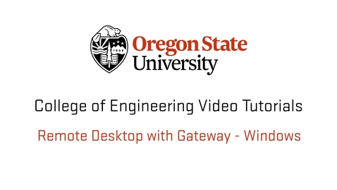 Thumbnail for Remote Desktop With Gateway - Windows
