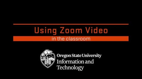 Thumbnail for Using Zoom Video in the Classroom