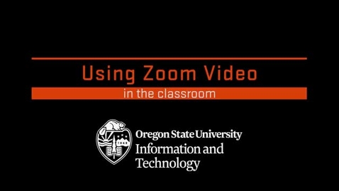 Thumbnail for entry Using Zoom Video in the Classroom