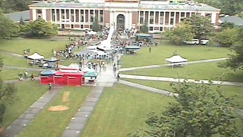 Thumbnail for &quot;Snow in the Quad&quot; setup footage, May 25, 2006