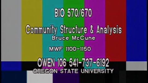 Thumbnail for BIO 570 - Lecture 22: Mantel test, nested designs