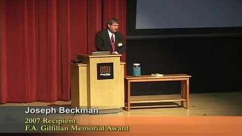 Thumbnail for F. A. Gilfilan Memorial Award Lecture