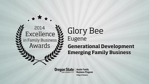 Thumbnail for 2014, GloryBee, Excellence in Family Business Awards