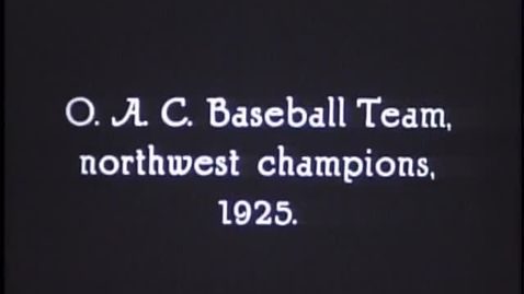 Thumbnail for Northwest Conference Baseball Champions, 1925 [Silent]
