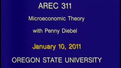 Thumbnail for AREC 311 Winter 2011 - Lecture 05
