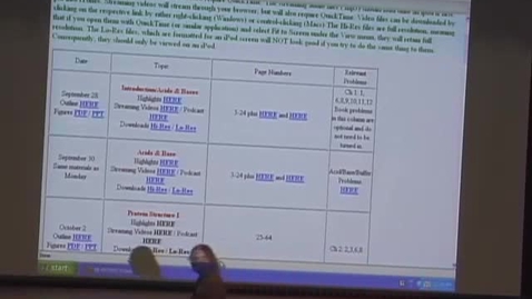 Thumbnail for BB 450 Lecture for October 2, 2009