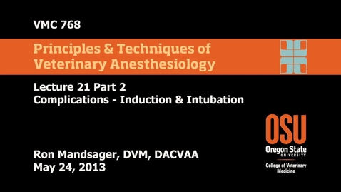 Thumbnail for entry 23 02 Complications - Induction &amp; Intubation