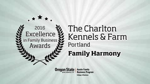 Thumbnail for The Charlton Kennels &amp; Farm - 2016 Excellence in Family Business Awards