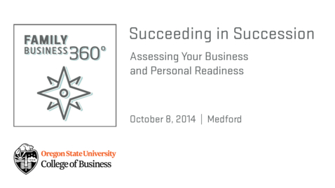 Thumbnail for entry Family Business 360 - Succeeding in Succession