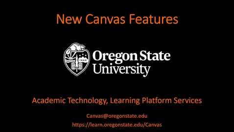 Thumbnail for New Canvas Features (Fall 2019)