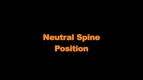 Thumbnail for neutral spine