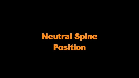 Thumbnail for entry neutral spine