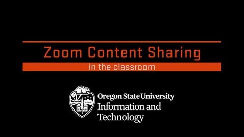 Thumbnail for Zoom Content Sharing in the Classroom