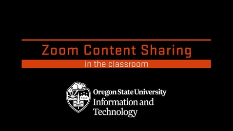 Thumbnail for entry Zoom Content Sharing in the Classroom