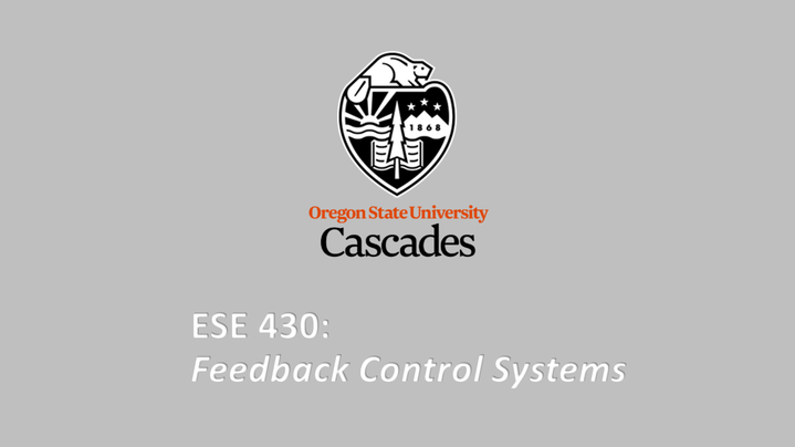 Thumbnail for channel ESE 430 - Feedback Control Systems