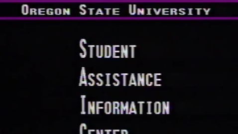 Thumbnail for Student Assistance Information Center training film, circa 1980s