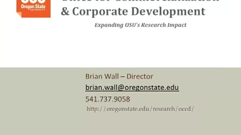 Thumbnail for 2012 New Faculty Orientation Part 6 Commercialization