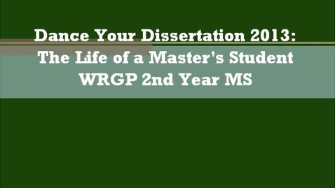 Thumbnail for Dance Your Dissertation 2013 - Life of a Master's Student