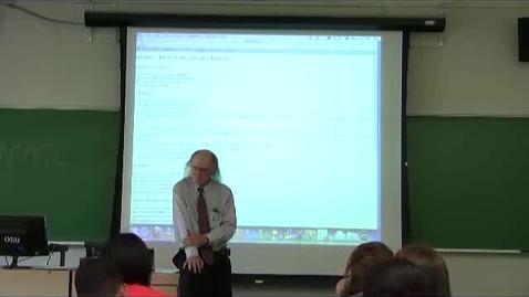 Thumbnail for BB 450 Lecture for June 28, 2010