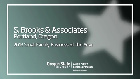 Thumbnail for entry 2013 SBAI, Brooks Staffing Excellence in Family Business Awards